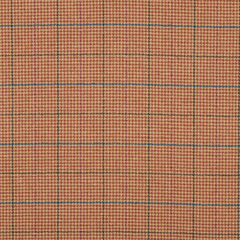Mantelstof pied-de-poule geruit met glittereffect – beige/koper, image number 1