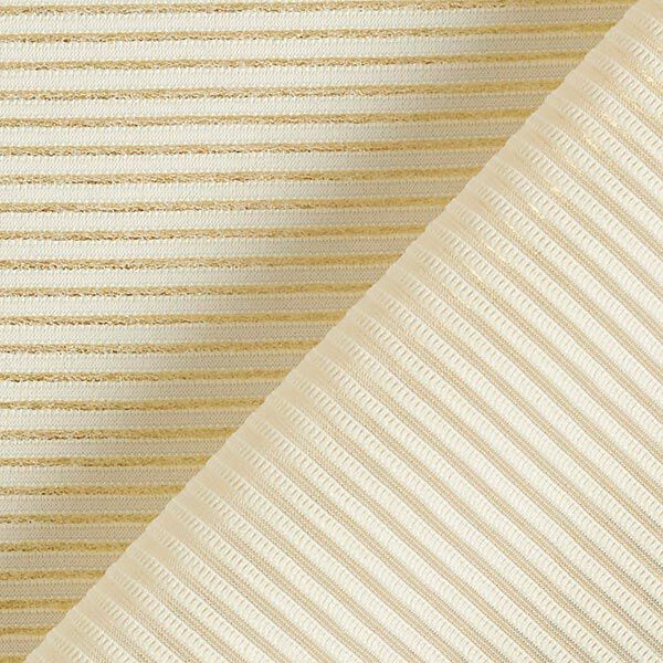 Organza lurex strepen – ecru/goud, image number 4