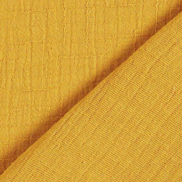 Bamboe Mousseline/dubbel gehaakte stoffen Structuur – currygeel, image number 4