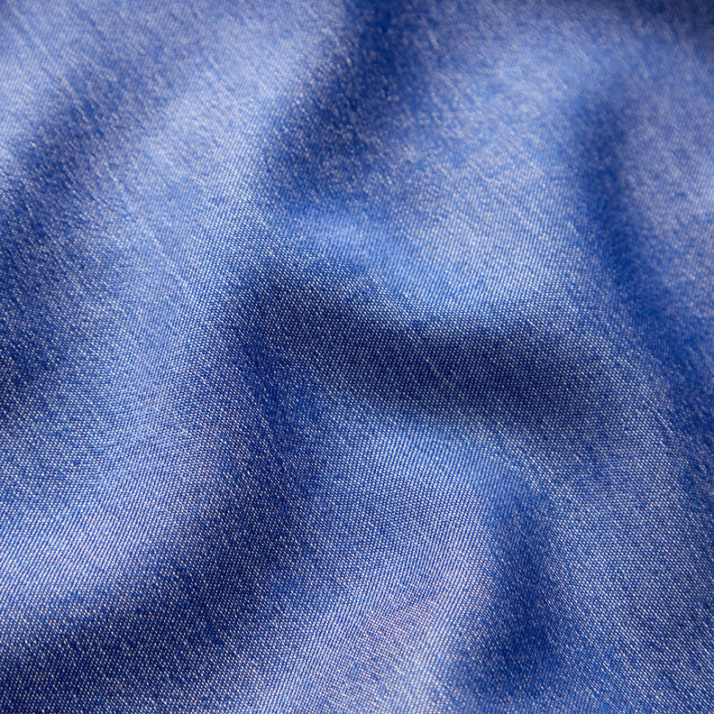 Viscose chambrey effen – jeansblauw,  image number 2