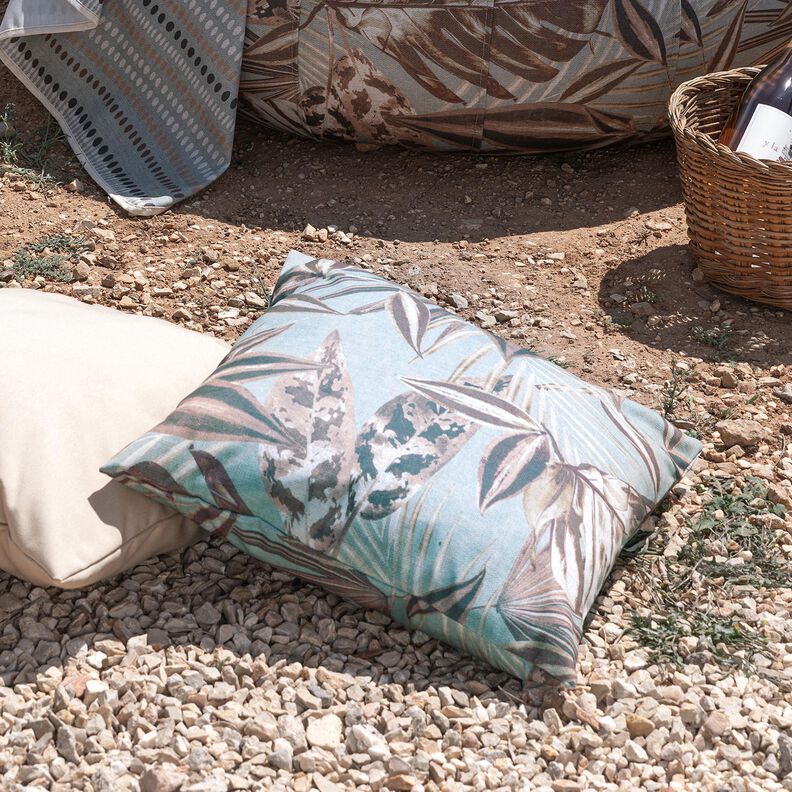 Outdoorstof Canvas Grote bladeren – natuur/terracotta,  image number 9