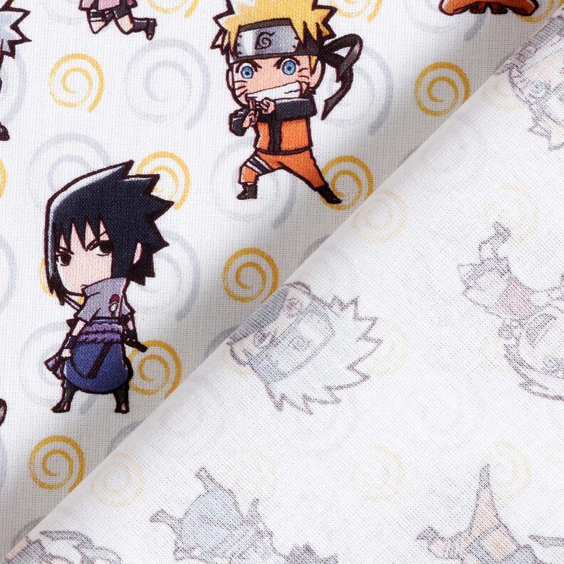 Katoenpopeline Chibi Naruto Licentiestof – wit,  image number 4