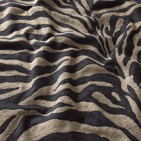 Bekledingsstof Jacquard Zebra – kaki/zwart, 