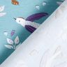 Katoenjersey Vogeltjes – duifblauw,  thumbnail number 4