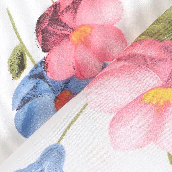 Zijde-viscose-satijn bloemen en bladeren – wit, image number 5