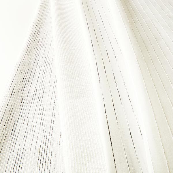 Gordijnstof brede strepen effectgaren 300 cm – wit,  image number 4