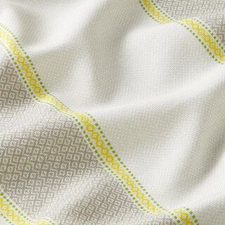 Outdoorstof Canvas Strepen – grijs/geel, 