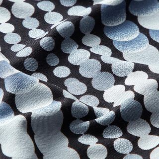 Viscosejersey Retrostippen – zwart/grijs, 