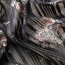 Chiffon met satijn en metallic strepen bloemen – zwart/wit,  thumbnail number 3