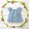 Mousseline/dubbel gehaakte stoffen garengeverfde strepen | Poppy Fabrics – stralend blauw/wit,  thumbnail number 6