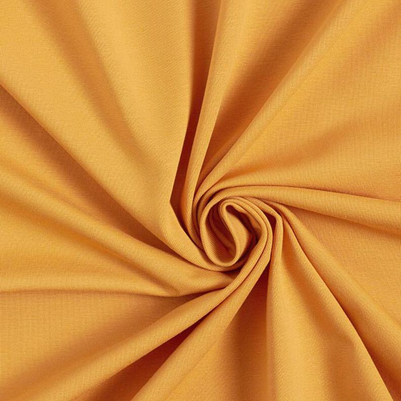 Katoenjersey medium effen – currygeel,  image number 1