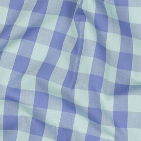 Katoenpopeline Ruit| Poppy Fabrics – licht mint/lila, 