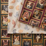 Decostof Half panama geschilderde katten – lichtbeige,  thumbnail number 5
