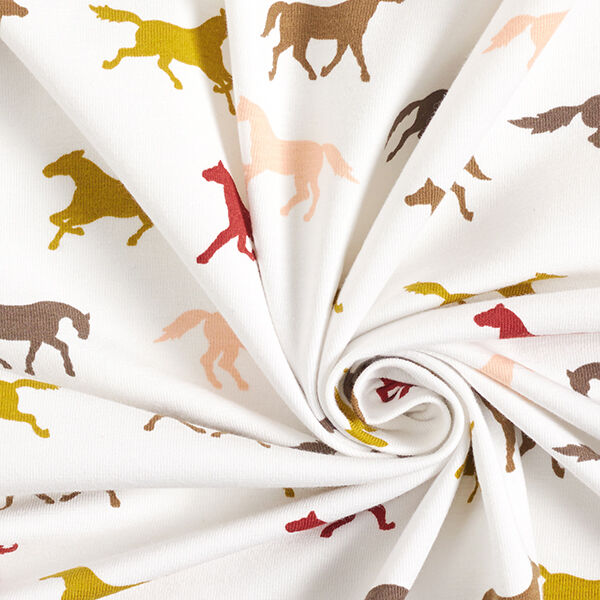 GOTS katoenjersey paarden | by Poppy – ecru, image number 3