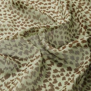 Crêpe chiffon met lurex draden en luipaardmotief – riet, 