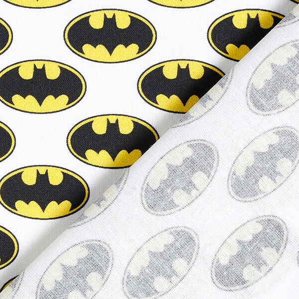 Cretonne Licentiestof Batman logo | DC Comics – wit, image number 4