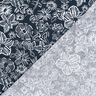 Viscose-linnen-mix getekende bloemen – nachtblauw/wit,  thumbnail number 4
