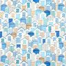 Outdoorstof Canvas Strandhuizen – blauw/wit,  thumbnail number 1