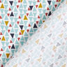 Katoenen stof Cretonne Mini-driehoekjes – aquablauw/wit,  thumbnail number 4