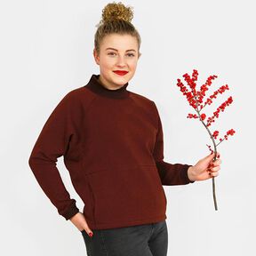 MEVROUW BETTI Sweater met vleermuismouwen, buikzak en opstaande kraag | Studio Schnittreif | XS-XXL, 