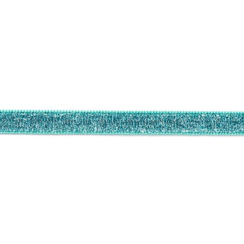 Fluweelband Effen Metallic [10 mm] – aquablauw,  image number 2