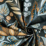 Decostof Half panama Paisley bladeren – blauwgrijs,  thumbnail number 3