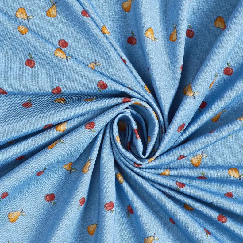 Katoenjersey Appels en peren – jeansblauw,  image number 3