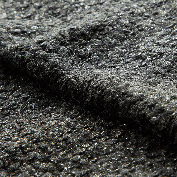 Bouclé zilverglans – anthraciet/zilver, image number 4
