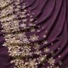 French Terry sommersweat IJsbloemen Borduurstof | Glitzerpüppi – aubergine/oud goud,  thumbnail number 2