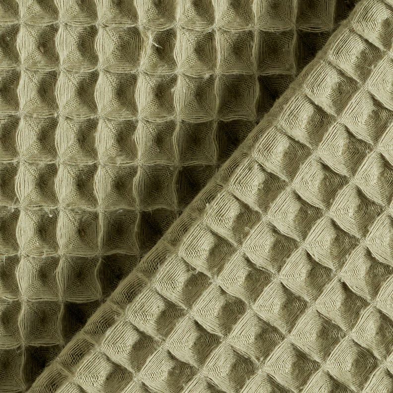 Wafelpiqué grote honingraten – licht kaki,  image number 4