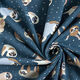 Katoenjersey Luiaards beoefenen yoga – blauwgrijs,  thumbnail number 3