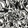 Viscosejersey Abstracte bloemen – zwart/ivoor,  thumbnail number 3