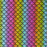Foliejersey Zeemeerminschubben regenboog – zwart/kleurenmix,  thumbnail number 1