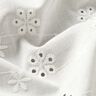 Katoenen stof met los borduursel kleine bloemen – wit,  thumbnail number 2