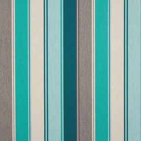 Outdoorstof Canvas gemengde strepen – blauwe spar/greige, 