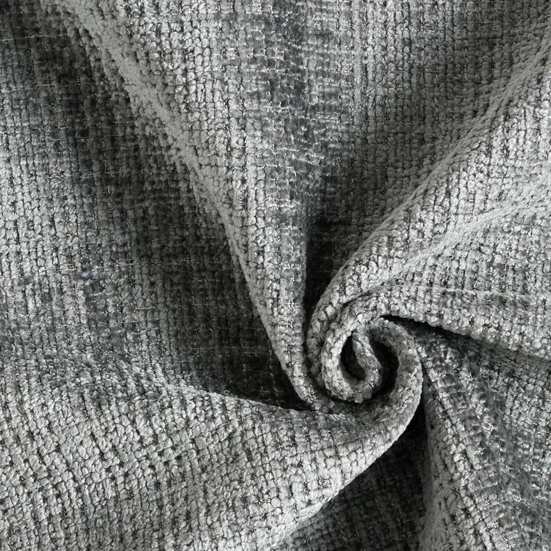 Bekledingsstof Chenille Effen – leigrijs, image number 1
