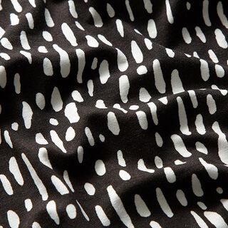 Viscose jersey druppels – zwart/wit, 