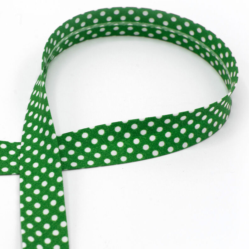 Biasband Stippen [18 mm] – groen,  image number 1