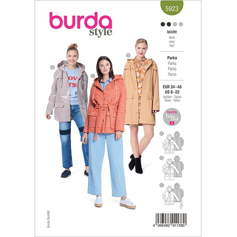 Parka  | Burda 5923 | 34-48,  image number 1