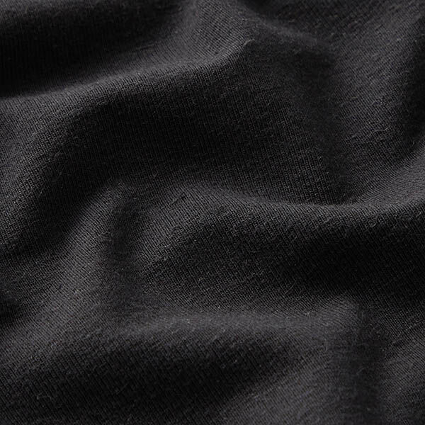 Jersey katoen-linnen-mix effen – zwart,  image number 2