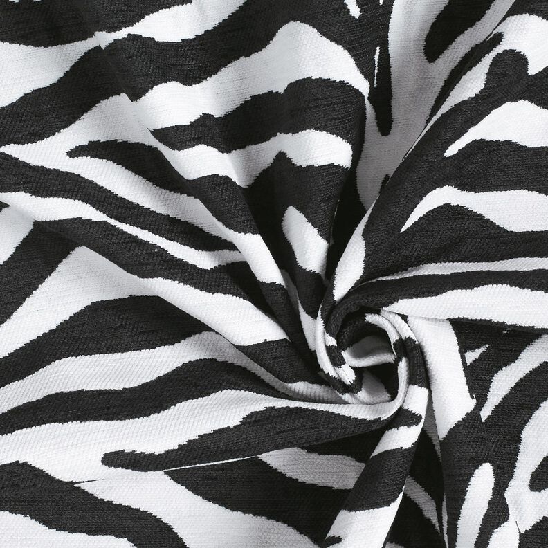 Bekledingsstof Jacquard Zebra – wit/zwart, image number 3