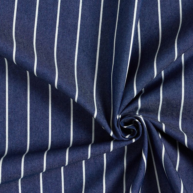 Chambray Strepen – marineblauw/ecru,  image number 3