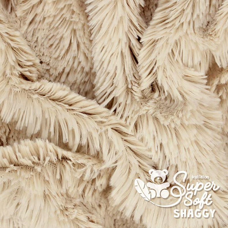 SHAGGY pluche [1 M X 0,75 M | Flor: 20 MM] - lichtbeige | Kullaloo,  image number 4