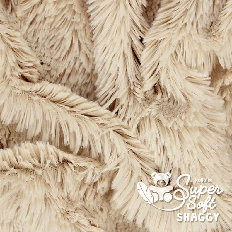 SHAGGY pluche [1 M X 0,75 M | Flor: 20 MM] - lichtbeige  | Kullaloo,  image number 4