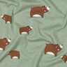 Katoenjersey Beren | Poppy Fabrics – riet/kastanjebruin,  thumbnail number 2