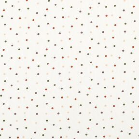 Katoenjersey kleurrijke stippen – ecru, 