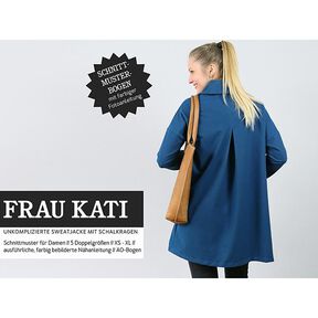 MEVROUW KATI Sweatjack met sjaalkraag & stolpplooien | Studio Schnittreif | XS-XXL, 