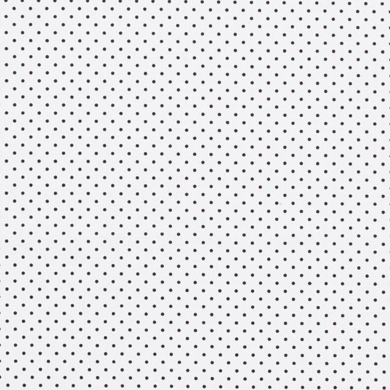 Katoenpopeline Kleine stippen – wit/zwart,  image number 1