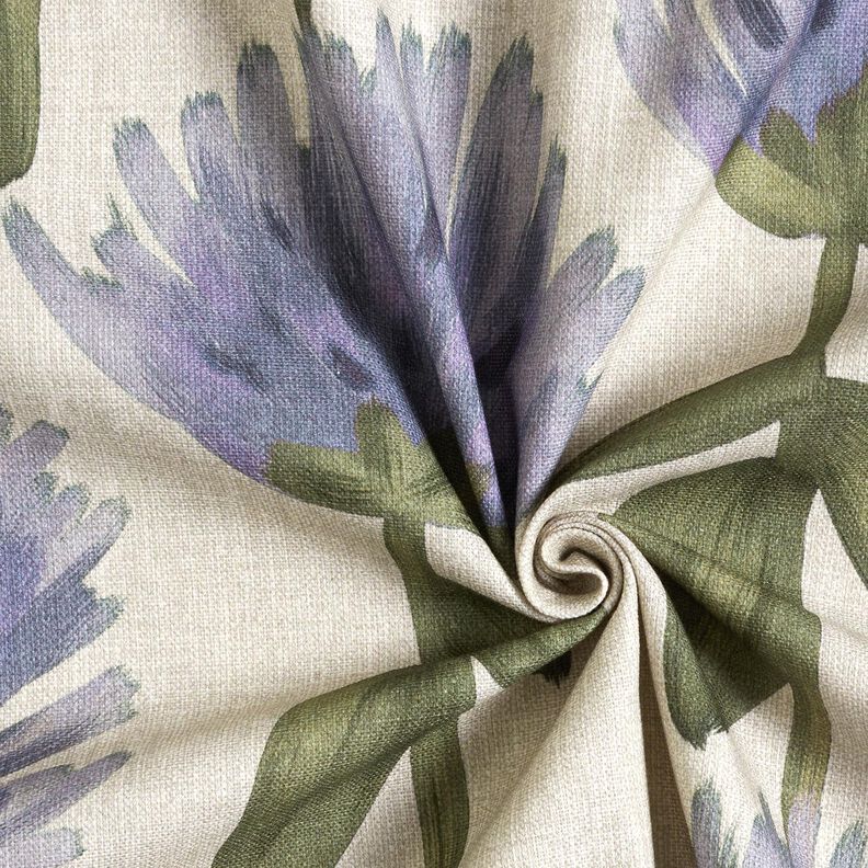 Decostof Half panama bloeiende klaver – blauwgrijs/licht taupe, image number 3