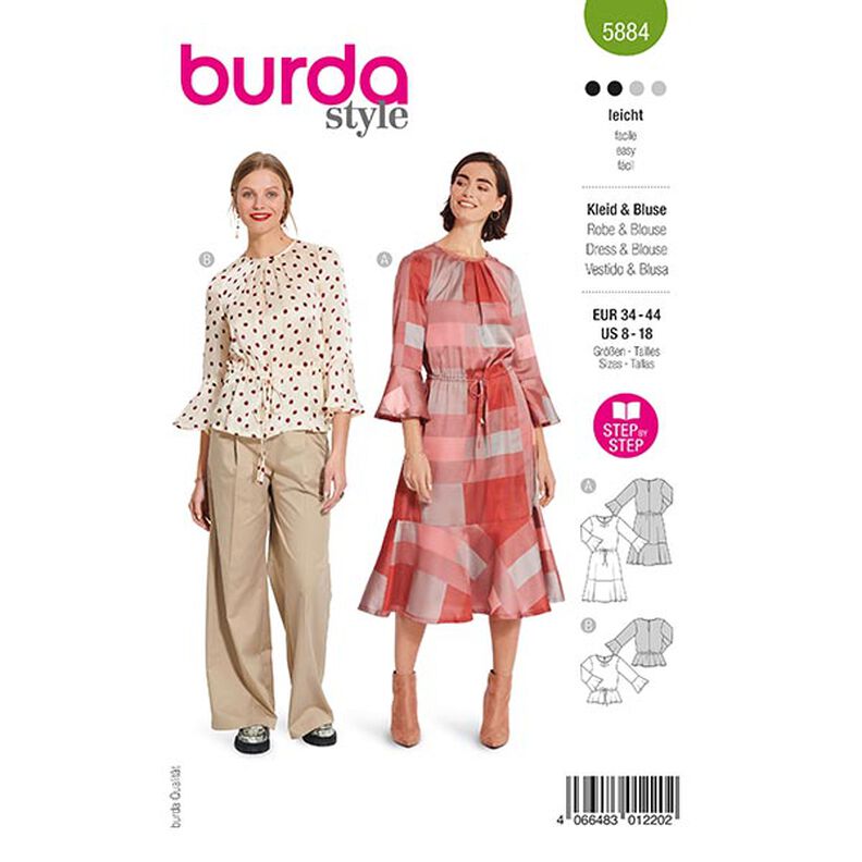 Blouse / Jurk | Burda 5884 | 34-44,  image number 1